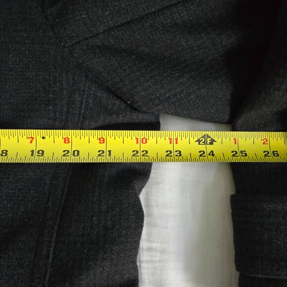 Elegant Men Wool Blend Jacket / Pea Coat - Size M - Charcoal - Perfect Condition - Picture 12 of 16